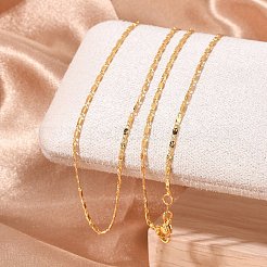 Brass Textured Oval Link Chain Necklaces&nbsp;NJEW-H053-01B-G01
