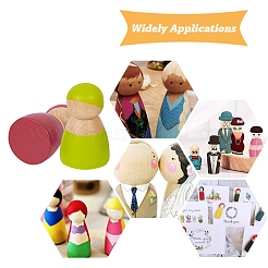 Rainbow Wooden Peg Dolls&nbsp;WOOD-WH0098-53