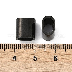 304ステンレススチールビーズ  長方形  ガンメタ色  10x10x6.5mm  穴：7x4mm&nbsp;STAS-Q336-10EB