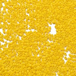 不透明色のガラスシードビーズ  シリンダー  ゴールド  1.6x1.3mm  穴：0.8mm  約60000個/ポンド&nbsp;SEED-H003-05C
