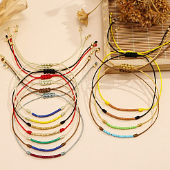 Handmade Glass Seed Bead Braided Bead Bracelets&nbsp;IA9364