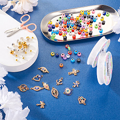 DIY Evil Eye Bracelet Making Kit&nbsp;DIY-TA0004-42