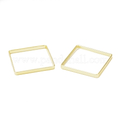 ラックメッキ合金リンキングリング  カドミウムフリー＆ニッケルフリー＆鉛フリー  正方形  ライトゴールド  30x30x3mm  内径：28x28mm&nbsp;FIND-G052-07LG