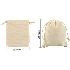 レクタングルベルベットポーチ  キャンディギフトバッグパーティー結婚式好意バッグ  ベージュ  12x10cm&nbsp;TP-NB0001-10