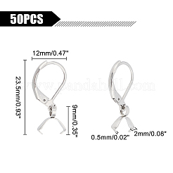 50Pcs 304 Stainless Steel Leverback Earring Findings&nbsp;STAS-UN0041-89