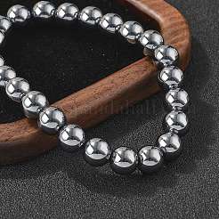 テラヘルツ石ビーズストレッチブレスレット  ラウンド  2-1/4インチ（5.8cm）  ビーズ：8mm&nbsp;BJEW-L666-01D