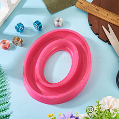 プラスチック製楕円形ボビンホルダー1個  ボビンオーガナイザーキーパー  縫製用具  ショッキングピンク  171x140x20.5mm&nbsp;AJEW-TA0003-08A