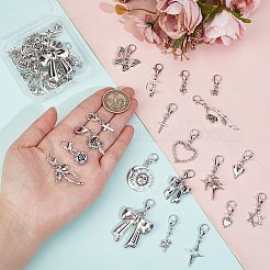 40Pcs 20 Styles Alloy with CCB Plastic Shoe Charms&nbsp;HJEW-ME00108