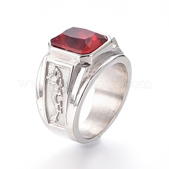 304 Stainless Steel Wide Band Rings&nbsp;RJEW-D073-16-P
