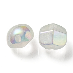UV Plating Luminous Transparent Acrylic Beads&nbsp;OACR-P010-01E