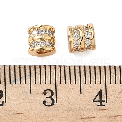 Brass Micro Pave Cubic Zirconia Beads&nbsp;KK-S350-04G