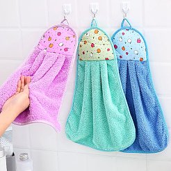 3Pcs 3 Colors Supersoft Fibre Hanging Hand Towel Napkin for Wash and Kitchen Basin&nbsp;TOOL-DJ0001-57A