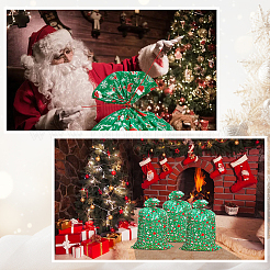 Christmas 3Pcs Rectangle Plastic Gift Storage Bags&nbsp;ABAG-WH20010-08A