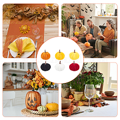 18Pcs 6 Colors Mini Velvet Imitation Pumpkin Display Decoration&nbsp;AJEW-NB0005-41