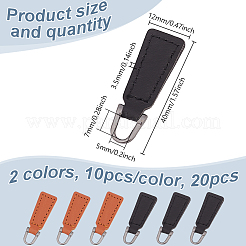 20Pcs 2 Colors PU Leather Zipper Puller&nbsp;FIND-GO0002-92