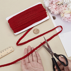 25M Polyester Braided Lace Trim&nbsp;OCOR-WH0082-300A