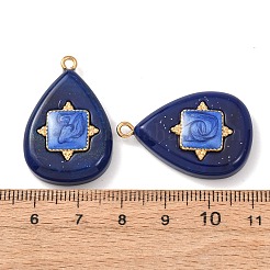 304 Stainless Steel Resin Pendants&nbsp;STAS-F352-07E-07