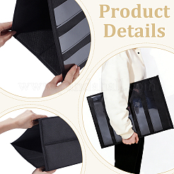 布製卓上ポケットチャート  長方形黒板  ブラック  432x320x12mm&nbsp;DIY-WH0671-446A