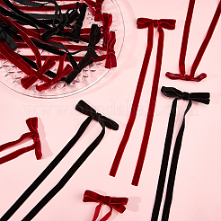 20個 2色 糸くずの蝶結び飾りアクセサリー  ヘアアクセサリー用  ミックスカラー  275~285x80x7~8mm  10個/スタイル&nbsp;DIY-SP0004-81