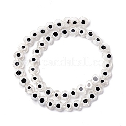 手作りナザールボンジュウランプワークビーズ連売り  ハート  透明  6~7x8x3mm  穴：1mm  約47~49個/連  13.19~13.98インチ（33.5~35.5cm）&nbsp;LAMP-F023-B08