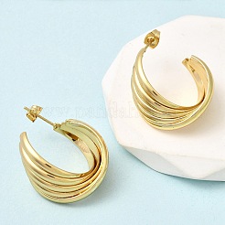 Twist C-Shaped 201 Stainless Steel Stud Earrings&nbsp;EJEW-Z151-08G