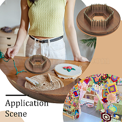 Hexagon Wood Crochet Blocking Board with Pins&nbsp;DIY-WH0499-15
