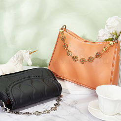 2Pcs 2 Colors Alloy Clover Link Chain Bag Straps&nbsp;FIND-WR0008-08