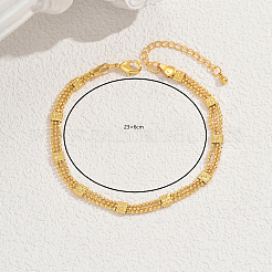 Brass Multi-layered Fashionable Anklets for Women&nbsp;RX8462
