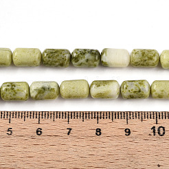 天然石翡翠ビーズ連売り  バレル  9.5~10.5x6~7mm  穴：0.7mm  約38個/連  15.16~15.35インチ（38.5~39cm）&nbsp;G-N346-01B-13