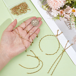 10Pcs 2.5MM 304 Stainless Steel Paperclip Chain Slider Bracelet Makings&nbsp;AJEW-UN0005-54
