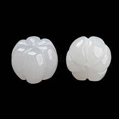 秋のレジン野菜ビーズ  カボチャ  ホワイト  12.5~13x10mm  穴：1.5mm&nbsp;RESI-H153-02C