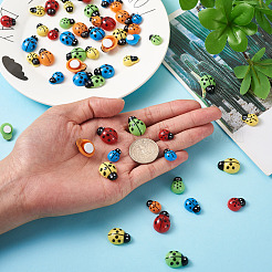 150 個 3 スタイルのプラスチックカボション  てんとう虫  ミックスカラー  13~18.5x9.5~13.5x5.8~6mm  50個/スタイル&nbsp;KY-PJ0001-03