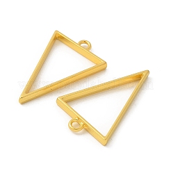 ラックメッキ合金三角形空枠ペンダント  UVレジンDIY用  エポキシ樹脂  プレスジュエリー  カドミウムフリー＆ニッケルフリー＆鉛フリー  ゴールドカラー  39x25x3.5mm  穴：3mm&nbsp;PALLOY-S047-09E-FF