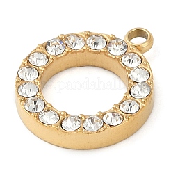 PVD Vacuum Plating 304 Stainless Steel Rhinestone Pendants&nbsp;STAS-S131-04G-01