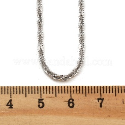 女性用真鍮スターリングシルバーチェーンネックレス  304ステンレススチール製カニカン付き  ラックめっき  鉛フリー＆カドミウムフリー  長持ちメッキ  プラチナ  17.91インチ（45.5cm）&nbsp;NJEW-D302-25P