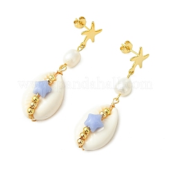 Natural Cultured Freshwater Pearl Stud Dangle Earrings for Women&nbsp;EJEW-JE07276