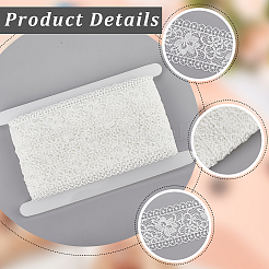5 Yards Polyester Flower Lace Trim Ribbons&nbsp;SRIB-CY0001-05