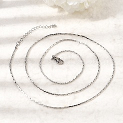 1.3mm 304ステンレススチールボストンリンクチェーンネックレス（女性・男性用）  ステンレス鋼色  23.62インチ（60cm）&nbsp;NJEW-Z115-12P-03