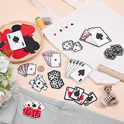 23Pcs Playing Card Theme Cloth Embroidery Applqiues&nbsp;PATC-WR0001-33