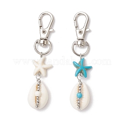 2Pcs Natural Cowrie Shell Pendant Decorations&nbsp;HJEW-JM03315