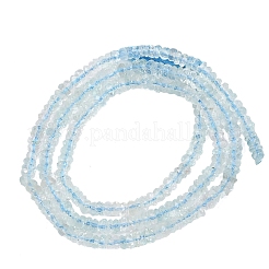 天然トパーズビーズ連売り  ロンデル  多面カット  2.5~3x1~1.5mm  穴：0.1mm  約255~272個/連  12.99''（33センチメートル）&nbsp;G-Z152-D02-02