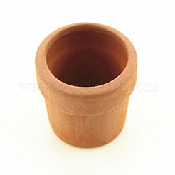 ミニセラミック植木鉢  ドールハウスアクセサリー用  ふり小道具  チョコレート  30x30mm&nbsp;BOTT-PW0001-226