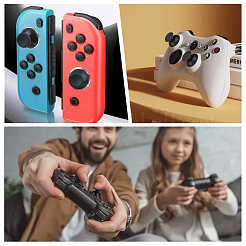 5種類のスタイルのプラスチック製ジョイスティックキャップ20個  サムグリップエンハンサー  ゲームパッド用  ゲームコントローラ  ブラック  24~26x14~17.5mm  4個/スタイル&nbsp;AJEW-FH0002-87