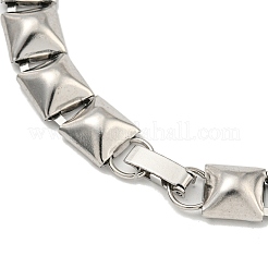 Non-Tarnish 304 Stainless Steel Square Link Chain Necklaces&nbsp;NJEW-S431-01P