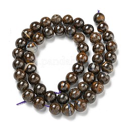 天然ボルダーオパールビーズ連売り  ラウンド  8mm  穴：0.8mm  約48~50個/連  14.57''~15.35''（37~39センチメートル）&nbsp;G-P544-A01-02