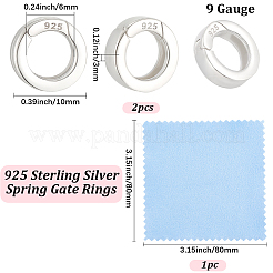 925 Sterling Silver Spring Gate Rings&nbsp;STER-BBC0009-24