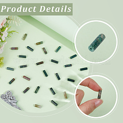 1 連売り天然インディアンアゲートビーズ連売り  チューブ  13x4~5mm  穴：1mm  約27~30個/連  15.30''（38.86センチメートル）&nbsp;G-PA0002-46