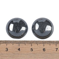 合成非磁性ヘマタイトカボション  半円  18x6~8mm&nbsp;G-T020-18mm-35