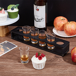 6 Round Holes Acrylic Shot Glasses Holders&nbsp;AJEW-WH0651-27