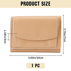 女性用PUレザー財布  長方形  砂茶色  19~20.3x10x1.15cm&nbsp;AJEW-WH20002-43C